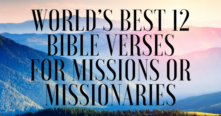 scripture about mission trips