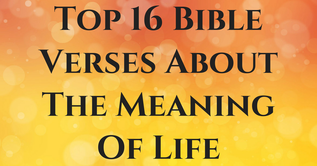 Top 16 Bible Verses About The Meaning Of Life ChristianQuotes info