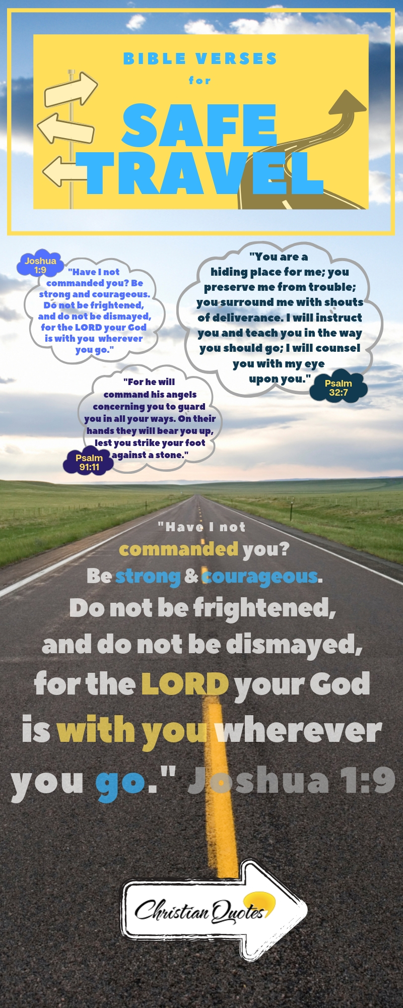 bible verses about safe travel infographic