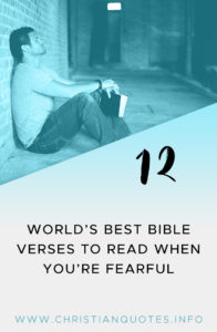 Bible verses to read when fearful pinterest image